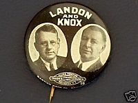 campaign pin pinback button political badge LANDON